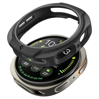 Okosóra védő tok - Samsung Galaxy Watch 8 (40 mm) - SPIGEN LIQUID AIR fekete szilikon