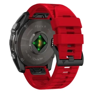 Okosóra szilikon szíj - GARMIN FENIX 5X / 5X PLUS / 6X / 6X PRO / 7X / 8 / 8 PRO (51 MM) - TECH-PROTECT Iconband piros szilikon szíj