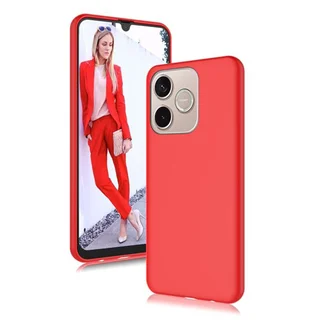 Telefontok Honor 600 5G - piros szilikon hátlap tok