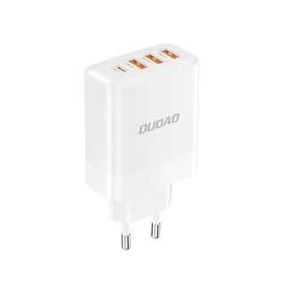 Dudao A5HEU - 3XUSB / 1XType-C (USB-C) portos, fehér hálózati gyors töltőfej, 20W