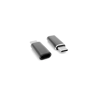 Adapter: MaxLife - Type-C (USB-C) / Lightning, fekete adapter