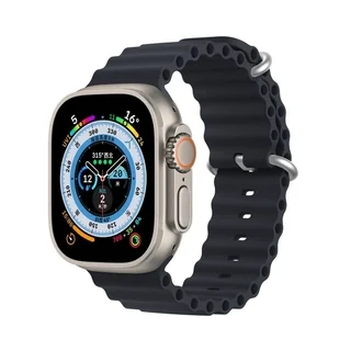 Apple Watch 38 / 40 / 41 mm okosóra szíj - Dux Ducis  Grafitszürke szilikon szíj 