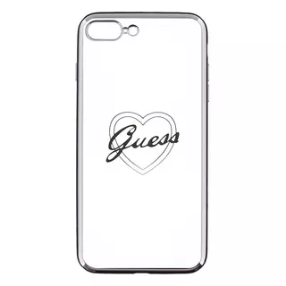 Telefontok iPhone 7/8 - Guess Heart TPU Tok - Silver