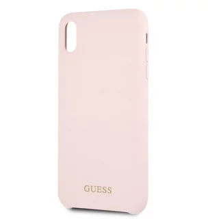 Telefontok iPhone XS Max - Guess Szilikon Arany Logo Tok Light - Rózsaszín