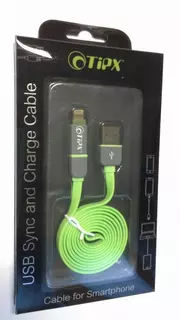 Kábel: TiPX 2in1 micro usb iPhone készülékhez zöld adatkábel