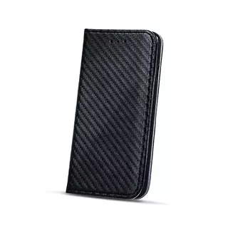 Telefontok Samsung J710 Galaxy J7 2016 - Carbon fekete mágneses szilikon keretes könyvtok