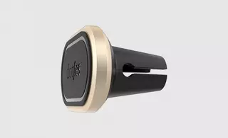 Autós telefontartó: Dotfes F02 szellőző nyílásra csiptethető arany prémium mágneses autós tartó