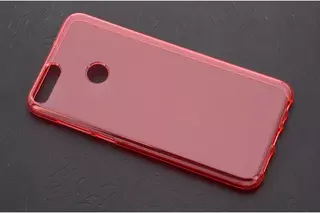 Telefontok Huawei P Smart (2018) - átlátszó szilikon tok - piros (8719273268513)