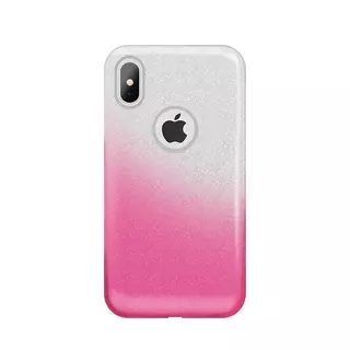 Telefontok Samsung J4 2018 - Gradient Glitter szilikon tok pink