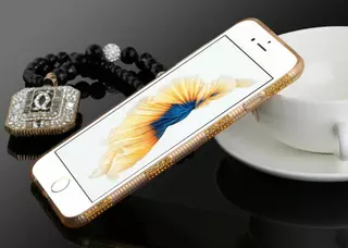 Telefontok iPhone 6/6s - gold Lumann Strip Diamond tok