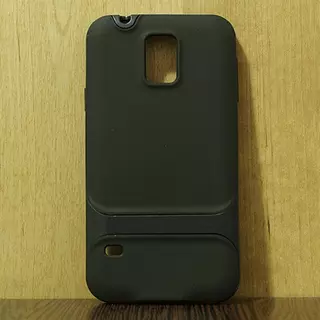 Telefontok Samsung Galaxy S5 - Műanyag/szilikon tok kékesszürke-fekete