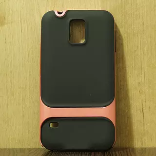 Telefontok Samsung Galaxy Note4 - Műanyag/szilikon tok rózsaszín-fekete