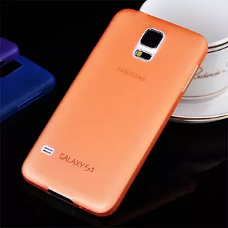 Telefontok Samsung Galaxy S5 - ultravékony műanyag tok narancssárga