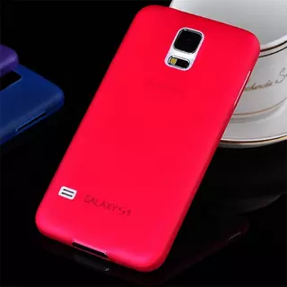 Telefontok Samsung Galaxy S5 - ultravékony műanyag tok piros