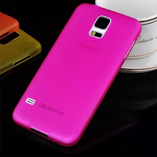 Telefontok Samsung Galaxy S5 - ultravékony műanyag tok rózsaszín